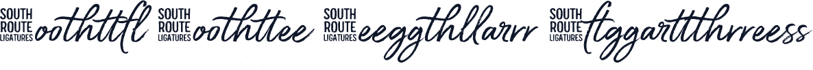 South Route Regular Ligatures