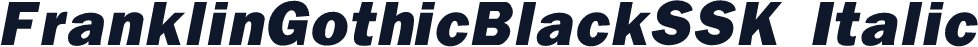 FranklinGothicBlackSSK Italic