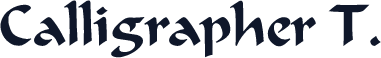 Calligrapher T.