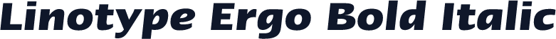 Linotype Ergo Bold Italic