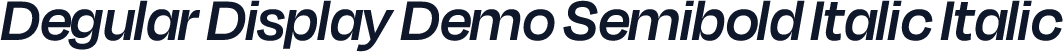 Degular Display Demo Semibold Italic Italic