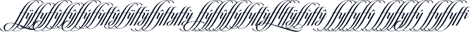 Candlescript Ligatures ffi ffl ffy