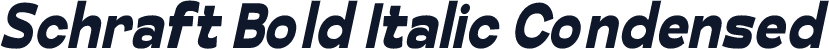 Schraft Bold Italic Condensed