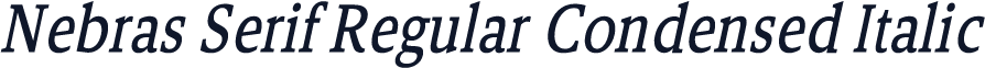 Nebras Serif Regular Condensed Italic