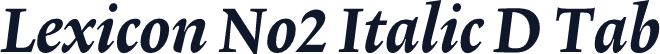 Lexicon No2 Italic D Tab