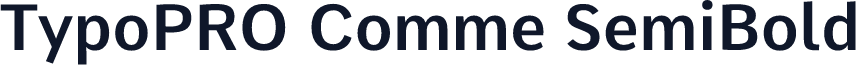 TypoPRO Comme SemiBold