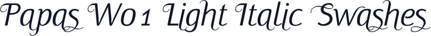 Papas W01 Light Italic Swashes
