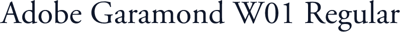 Adobe Garamond W01 Regular