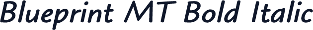 Blueprint MT Bold Italic