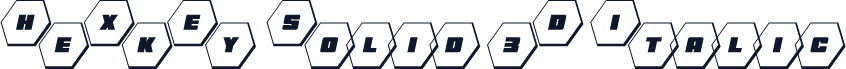 HeXkEy Solid 3D Italic