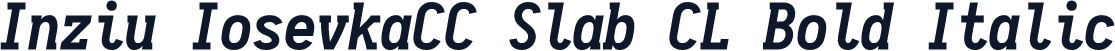 Inziu IosevkaCC Slab CL Bold Italic