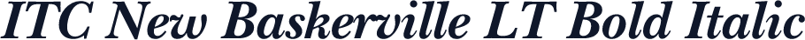 ITC New Baskerville LT Bold Italic