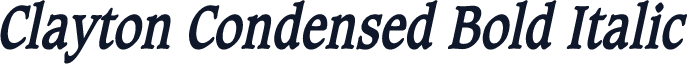 Clayton Condensed Bold Italic