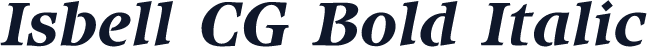 Isbell CG Bold Italic