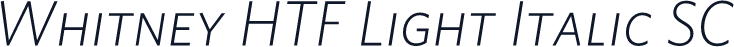 Whitney HTF Light Italic SC