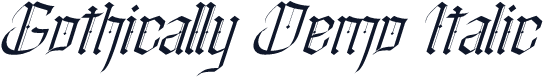 Gothically Demo Italic