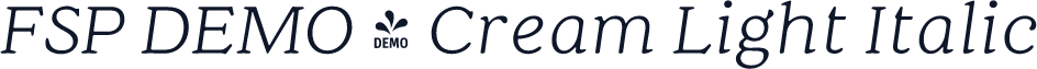 FSP DEMO - Cream Light Italic