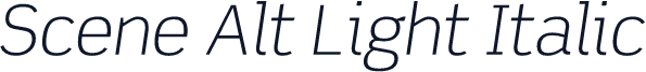 Scene Alt Light Italic