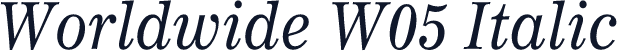 Worldwide W05 Italic