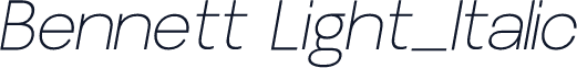 Bennett Light_Italic