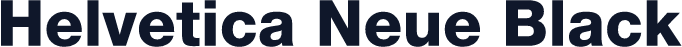 Helvetica Neue Black