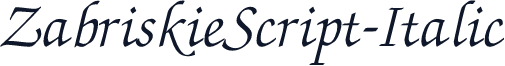 ZabriskieScript-Italic