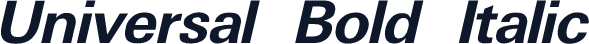 Universal Bold Italic