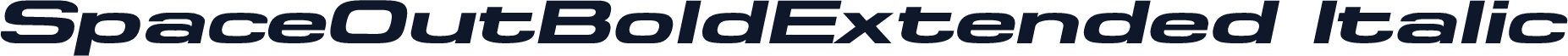 SpaceOutBoldExtended Italic