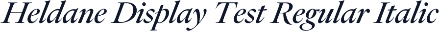 Heldane Display Test Regular Italic