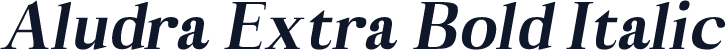 Aludra Extra Bold Italic