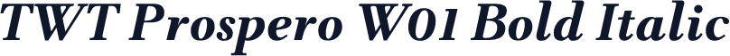 TWT Prospero W01 Bold Italic