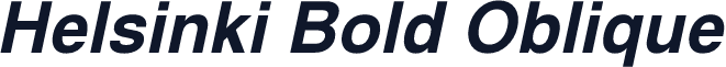 Helsinki Bold Oblique
