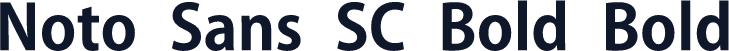 Noto Sans SC Bold Bold