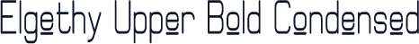 Elgethy Upper Bold Condensed