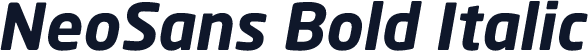 NeoSans Bold Italic
