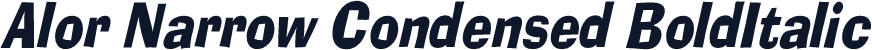 Alor Narrow Condensed BoldItalic
