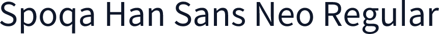 Spoqa Han Sans Neo Regular