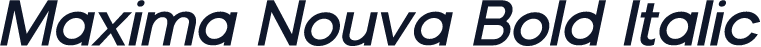 Maxima Nouva Bold Italic