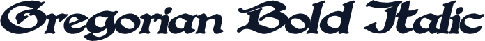 Gregorian Bold Italic