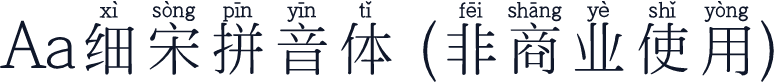 Aa细宋拼音体 (非商业使用)