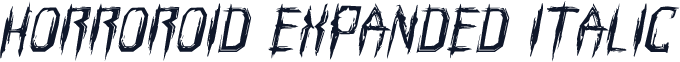 Horroroid Expanded Italic