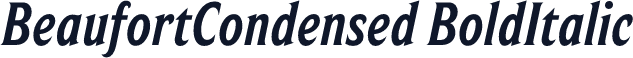 BeaufortCondensed BoldItalic