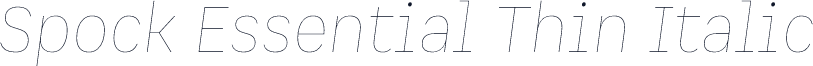 Spock Essential Thin Italic