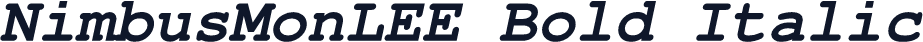 NimbusMonLEE Bold Italic