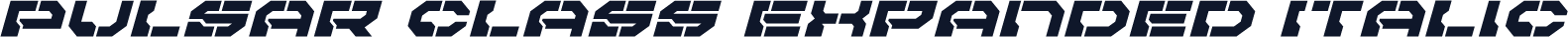 Pulsar Class Expanded Italic