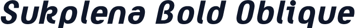 Sukplena Bold Oblique
