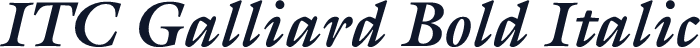 ITC Galliard Bold Italic