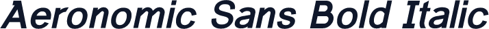 Aeronomic Sans Bold Italic