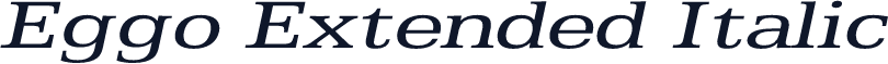 Eggo Extended Italic