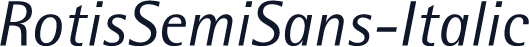 RotisSemiSans-Italic